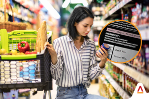 Inquisitive shopper reads a clean label on a grocery item, indicative of the rising trend in making informed clean label food choices
